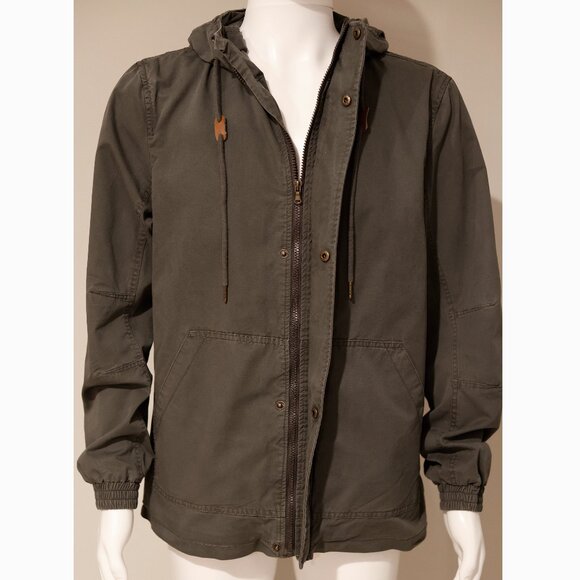 Men's American Rag 100% Cotton Parka Hooded Jacket Gray Perfect Condition Size M - Picture 4 of 7